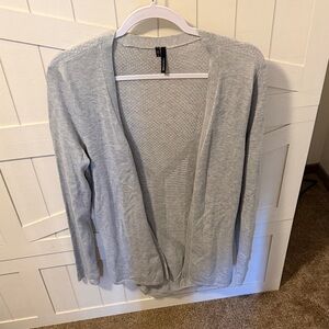 Maurices Light Gray Open-Front Cardigan